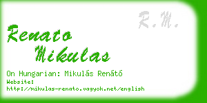 renato mikulas business card